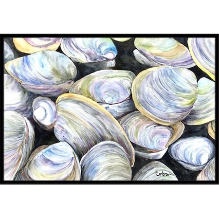 Carolines Treasures 8714MAT 18 X 27 In. Clam Quahog Indoor Or Outdoor Mat